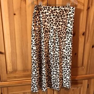 Cheetah Slip Midi Skirt NWOT